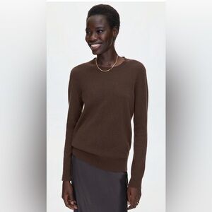 ARITZIA BABATON NWT quarterly cashmere sweater in coffee, bean, women’s XL